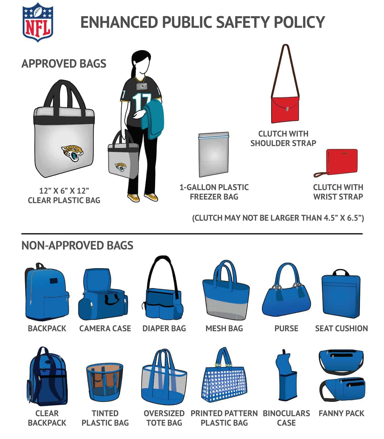 Clear Bag Stadium Approved Clear Tote Bag 12x12x6 For Sporting Events –  Clear-Handbags.com